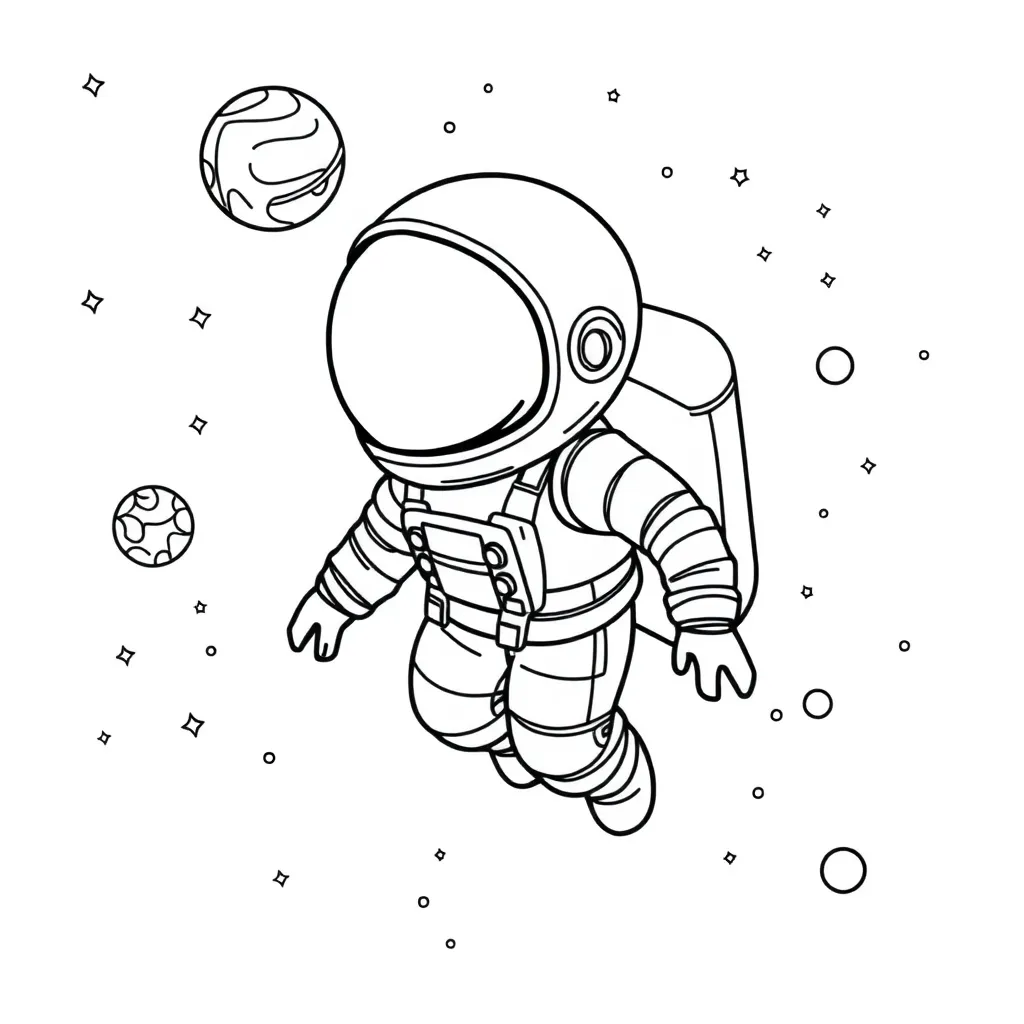 Astronaut coloring page