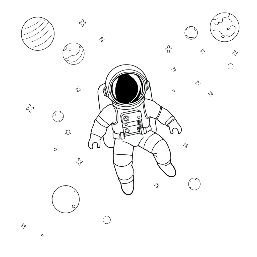 Astronaut coloring page