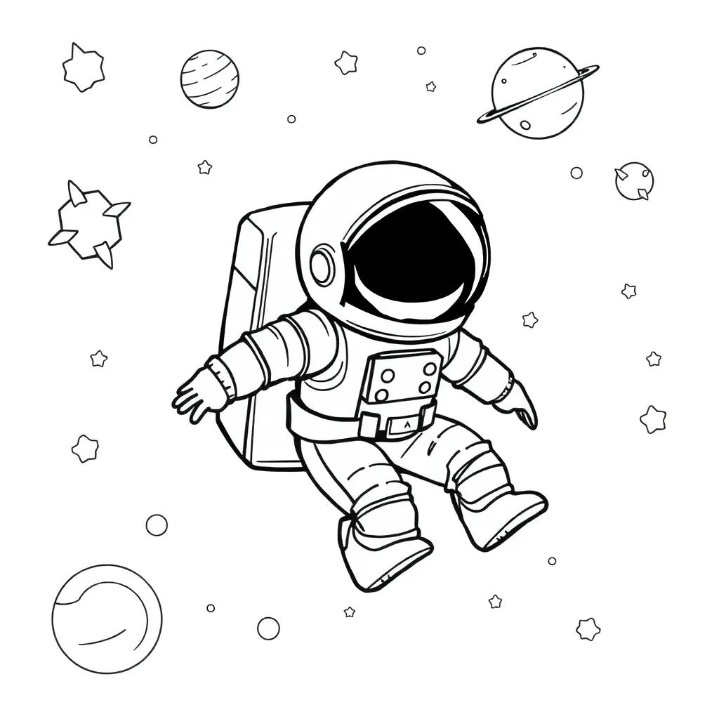 Astronaut coloring page