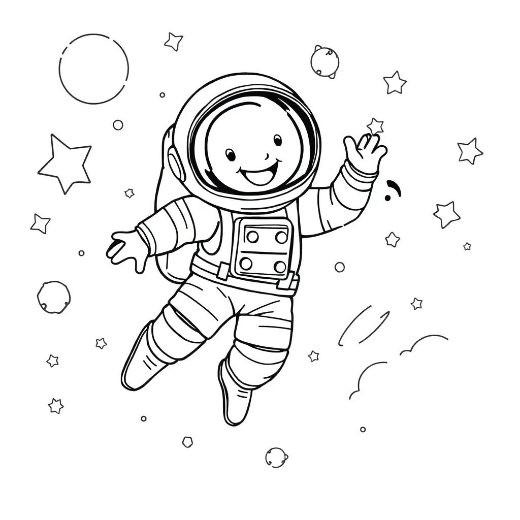 Astronaut coloring page