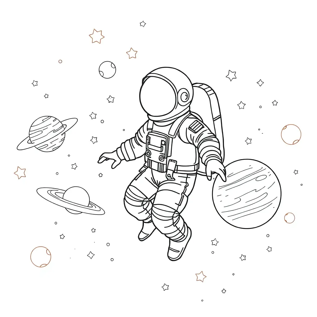 Astronaut coloring page