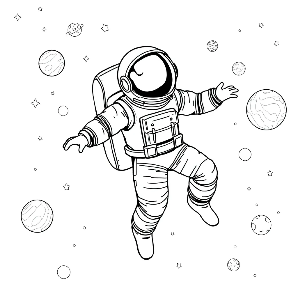 Astronaut coloring page