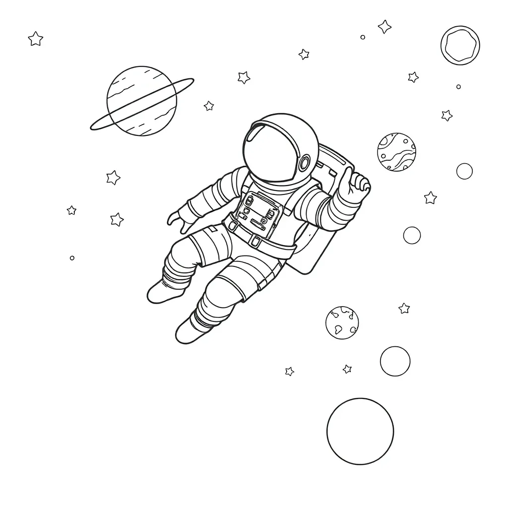 Astronaut coloring page