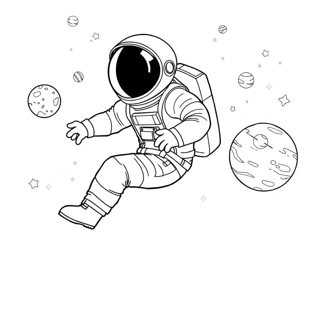 Astronaut coloring page