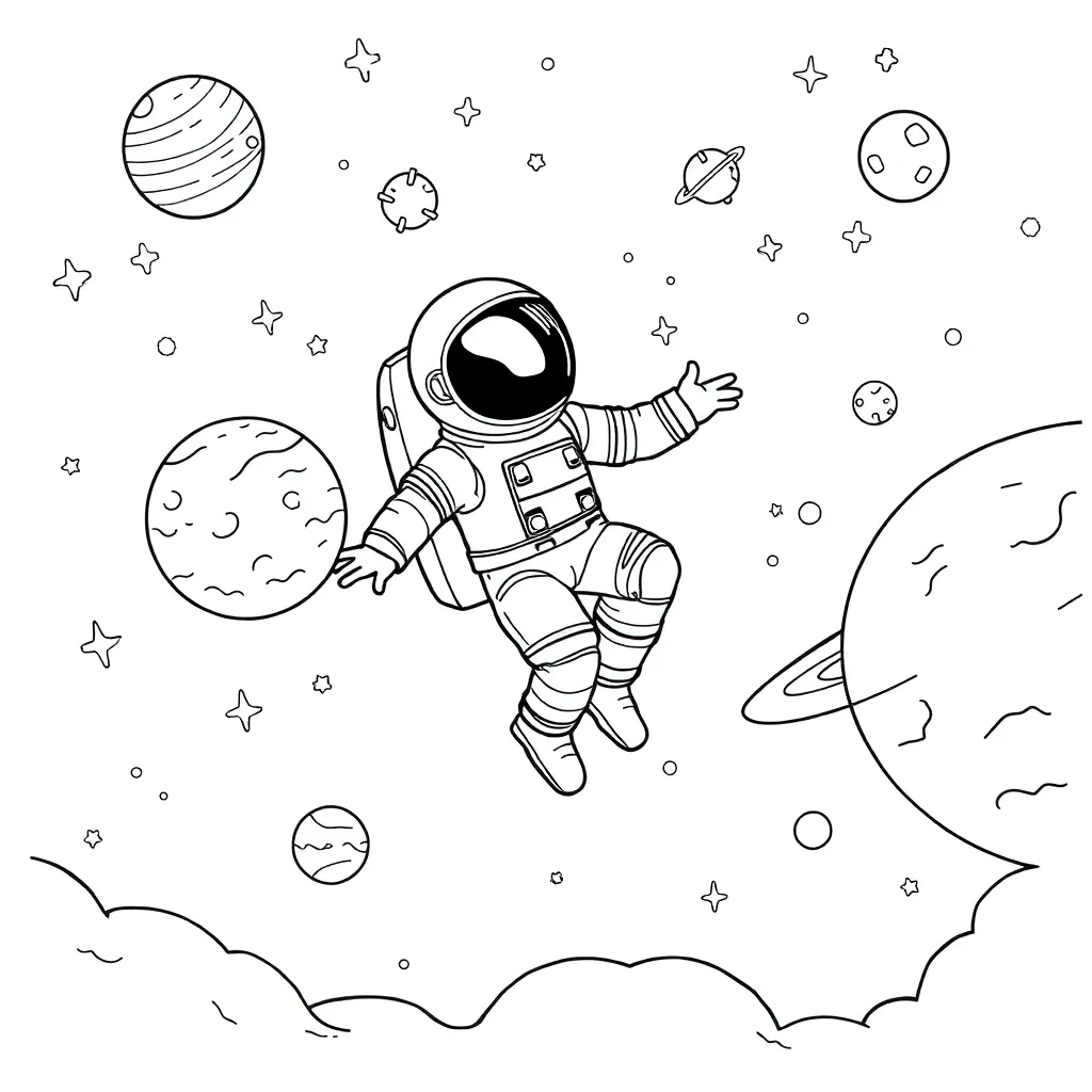 Astronaut coloring page