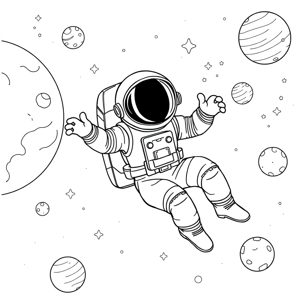 Astronaut coloring page