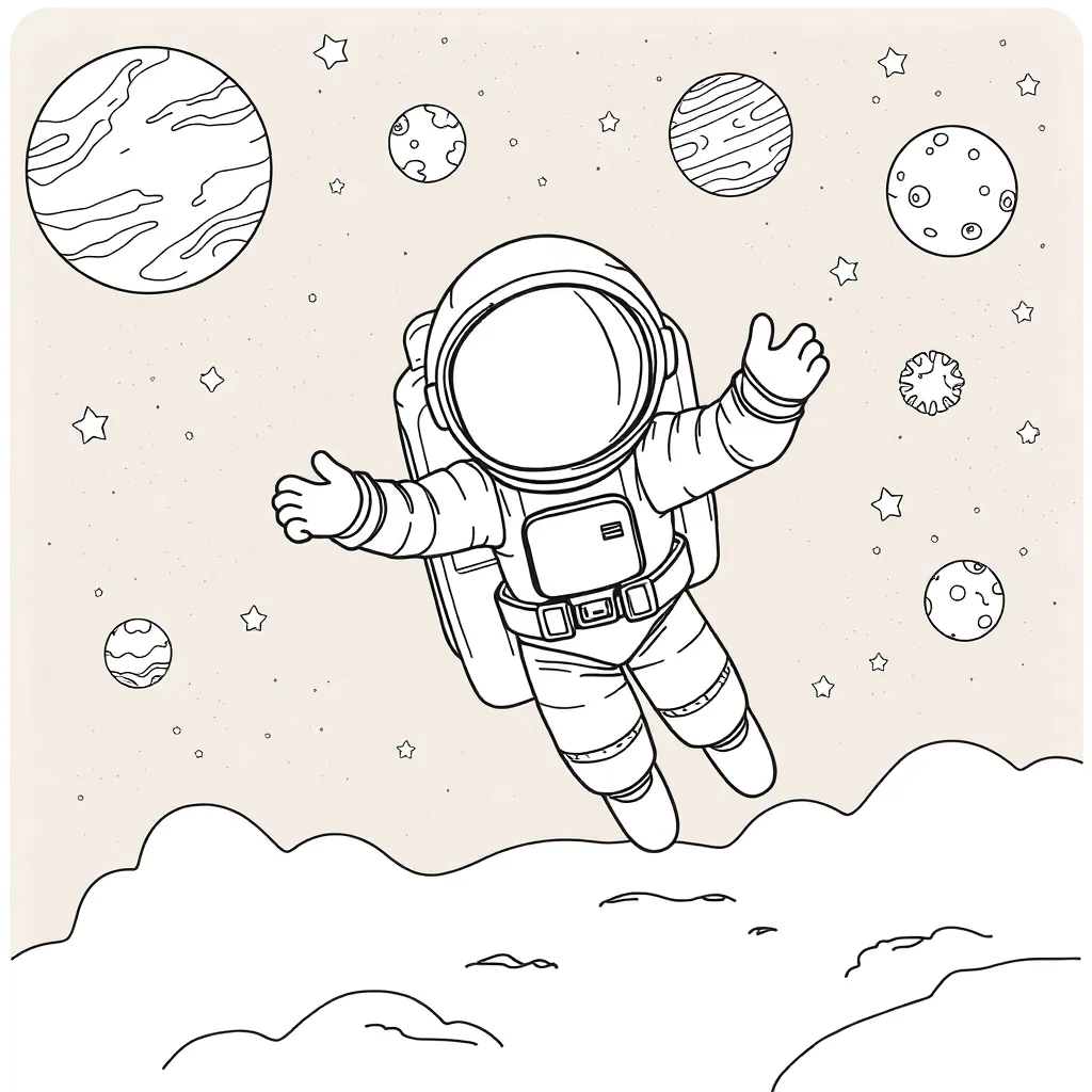 Astronaut coloring page
