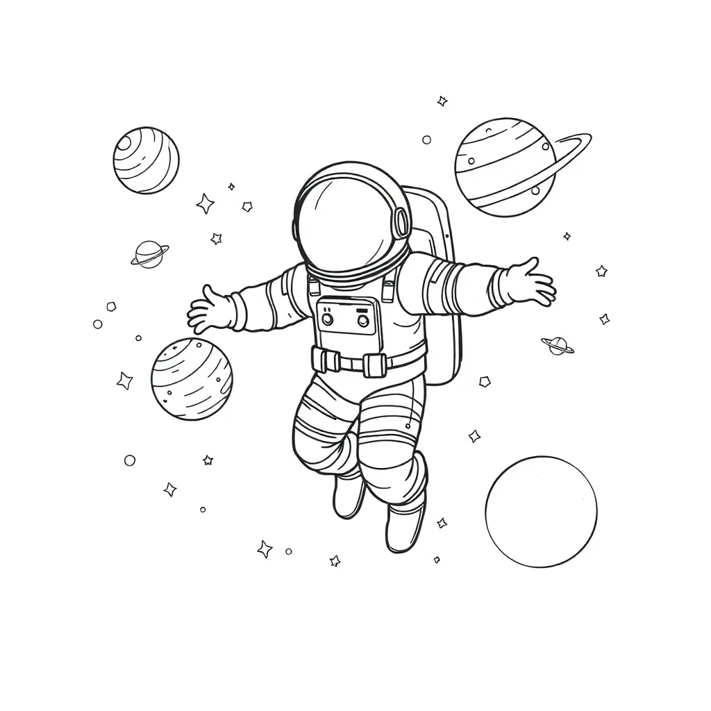 Astronaut coloring page