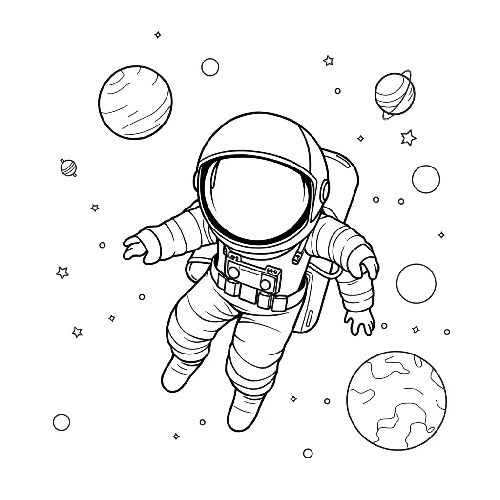 Astronaut coloring page