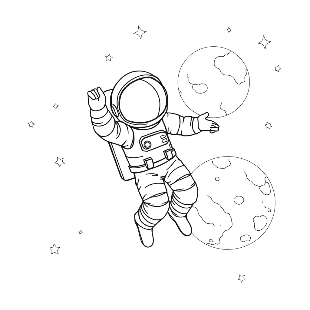 Astronaut coloring page