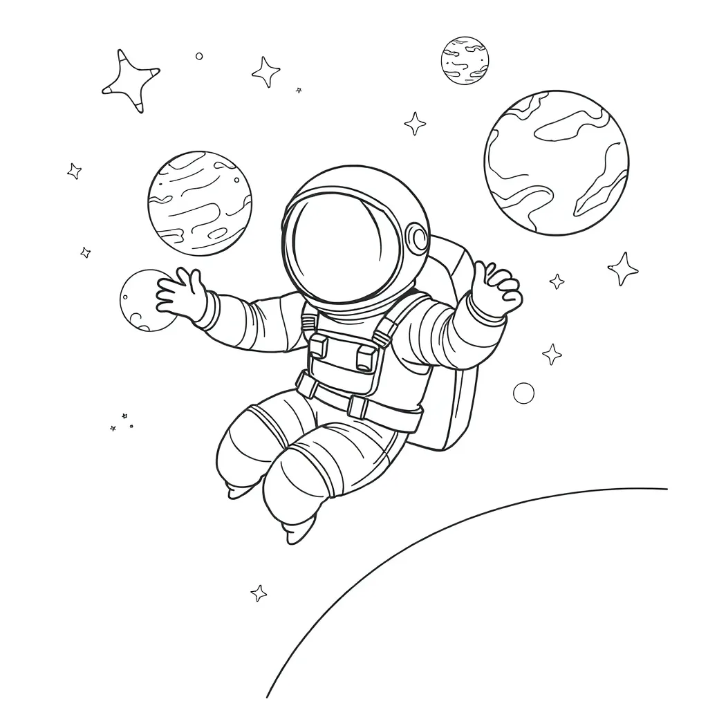 Astronaut coloring page