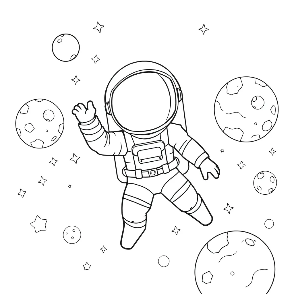 Astronaut coloring page