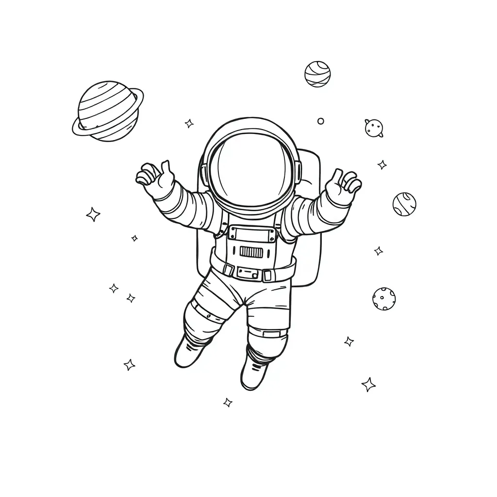 Astronaut coloring page