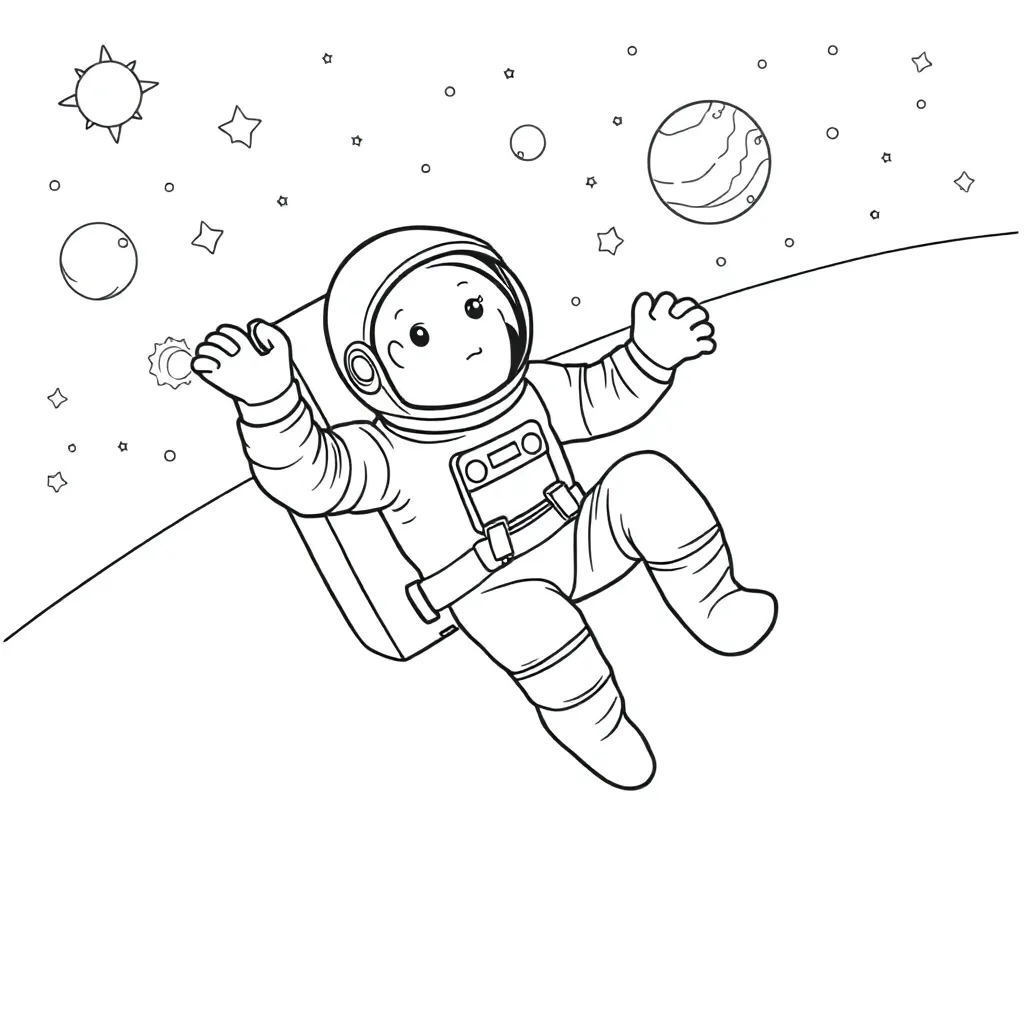 Astronaut coloring page