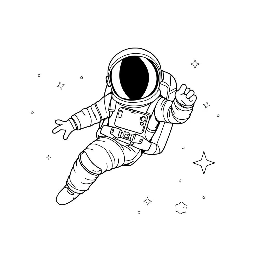 Astronaut coloring page
