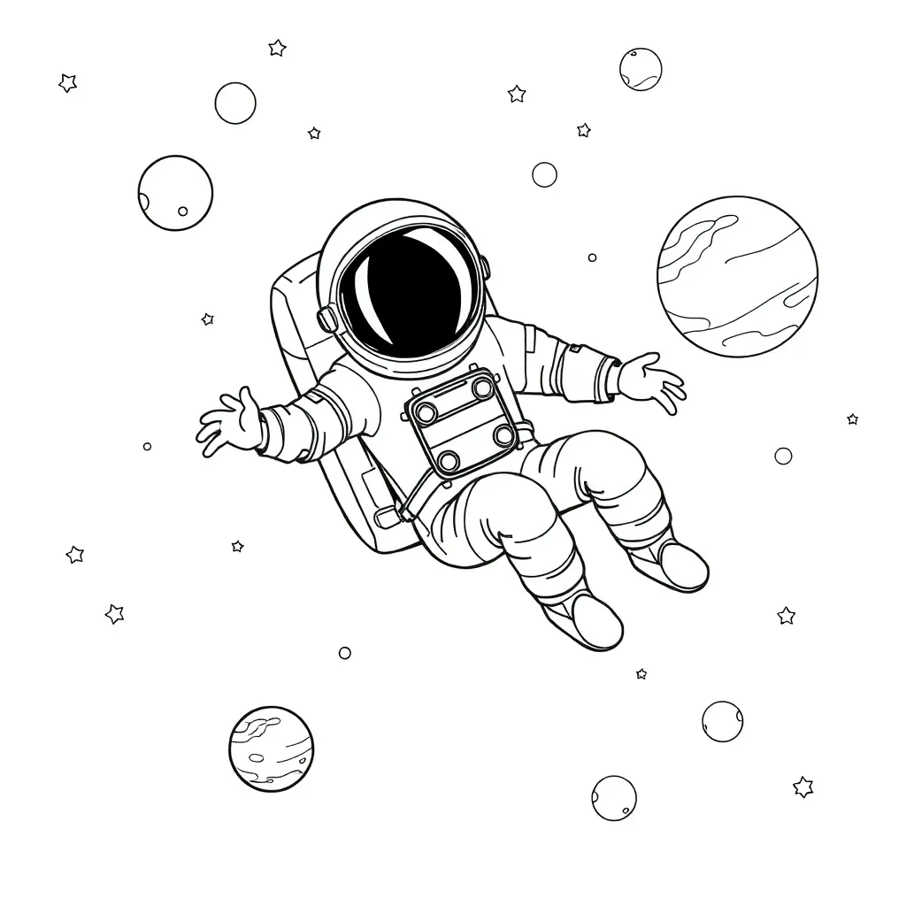 Astronaut coloring page