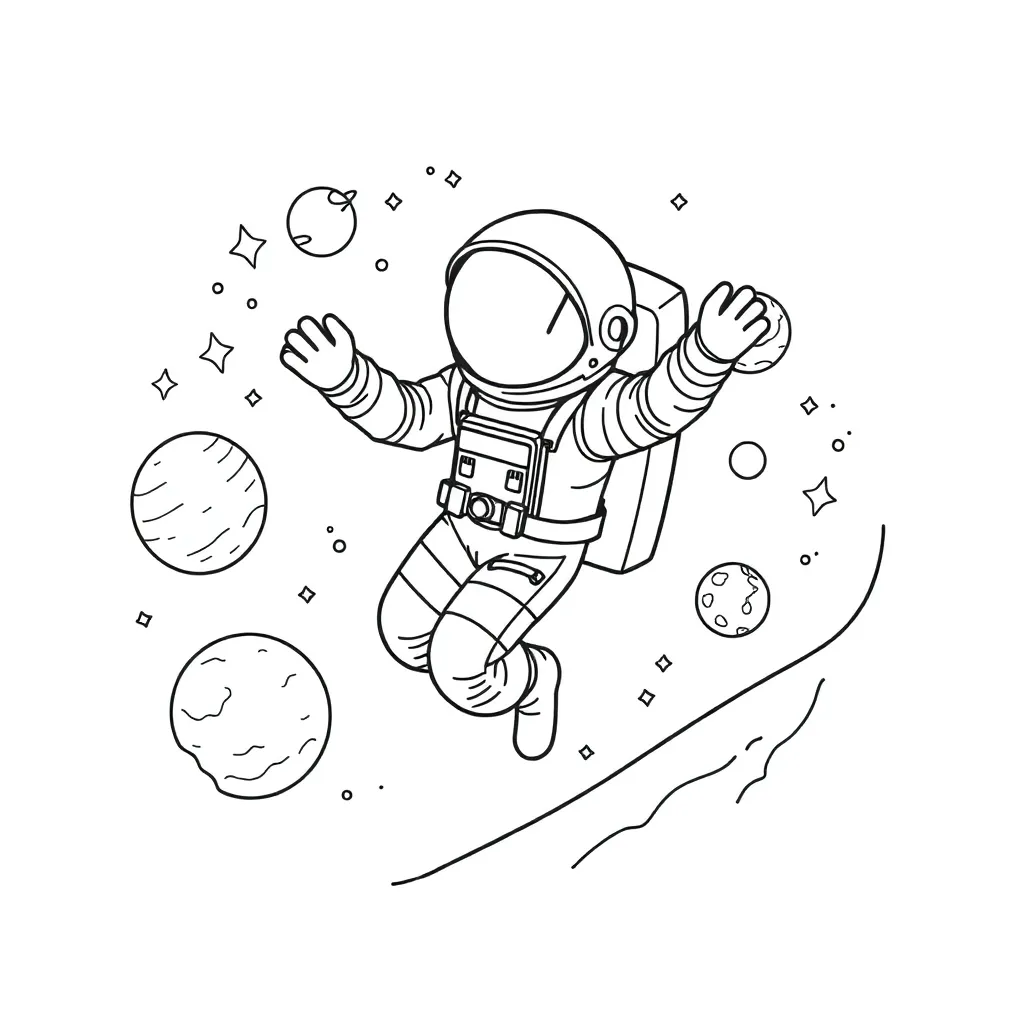 Astronaut coloring page