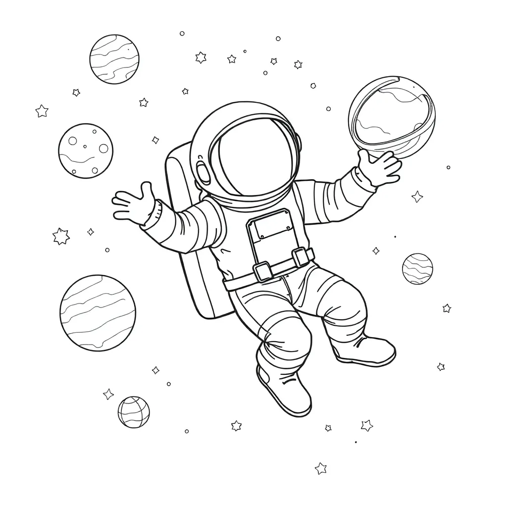 Astronaut coloring page