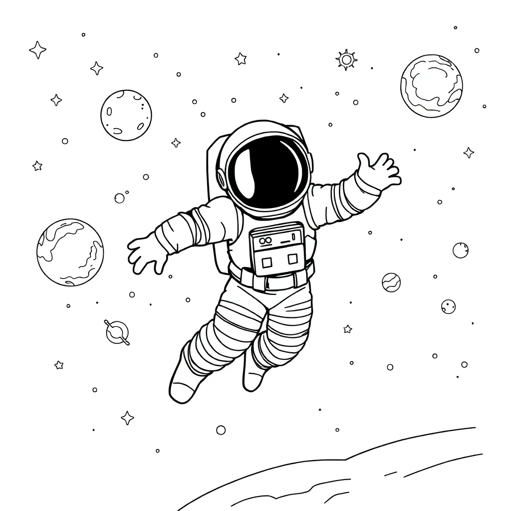 Astronaut coloring page
