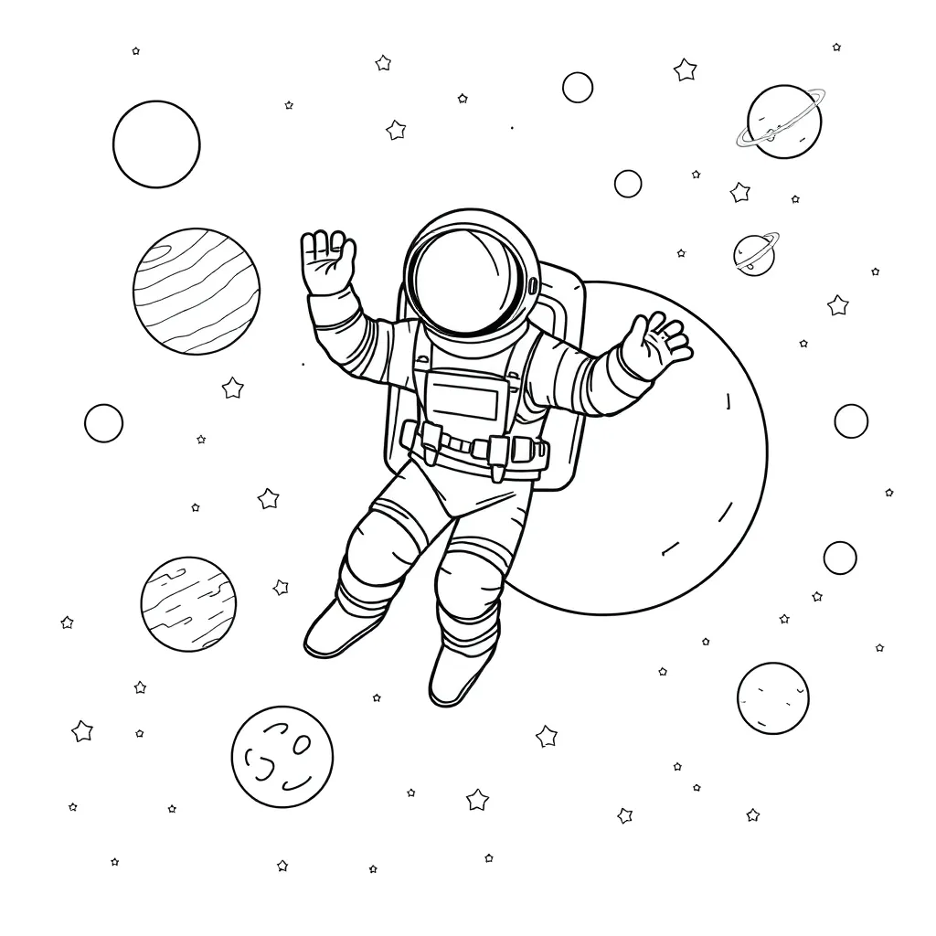Astronaut coloring page