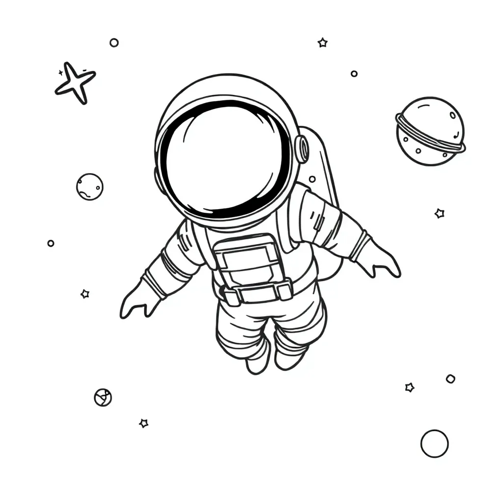 Astronaut coloring page