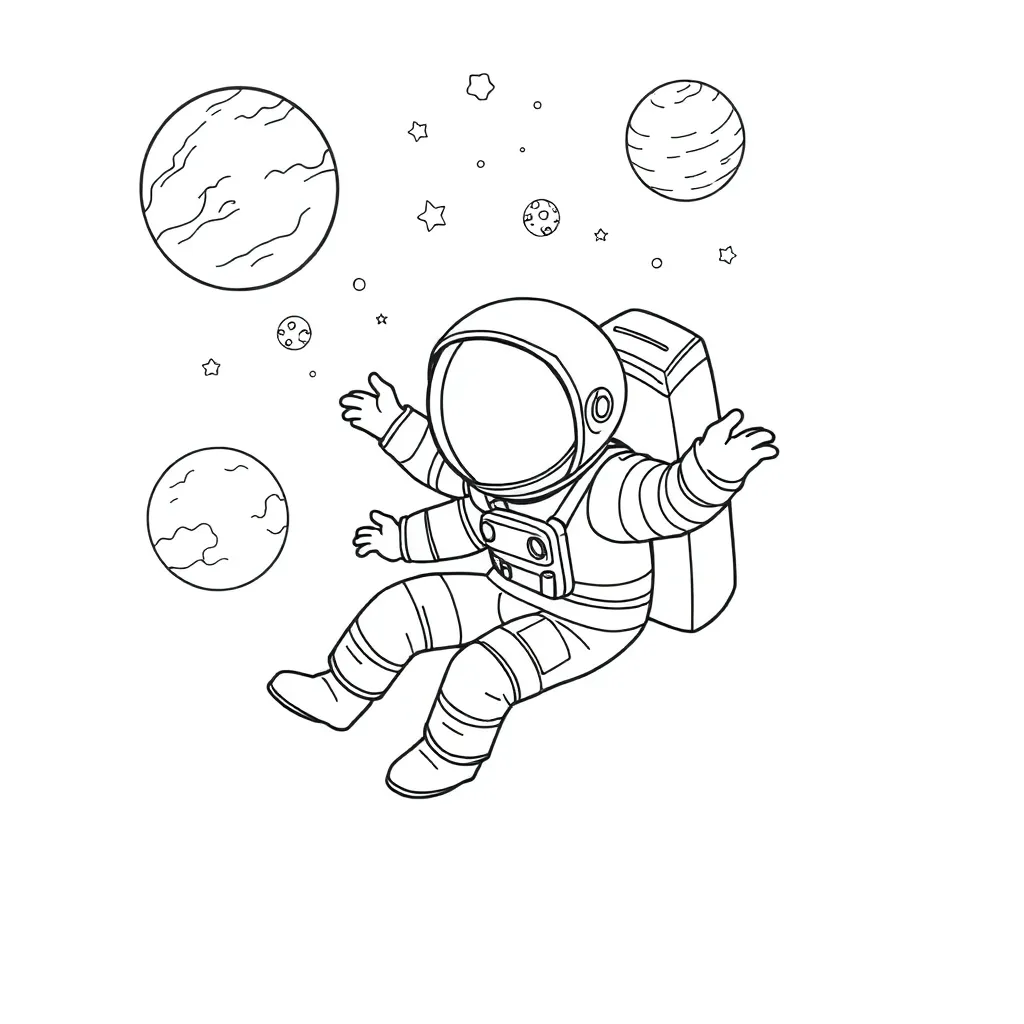 Astronaut coloring page