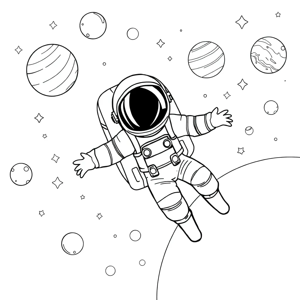 Astronaut coloring page
