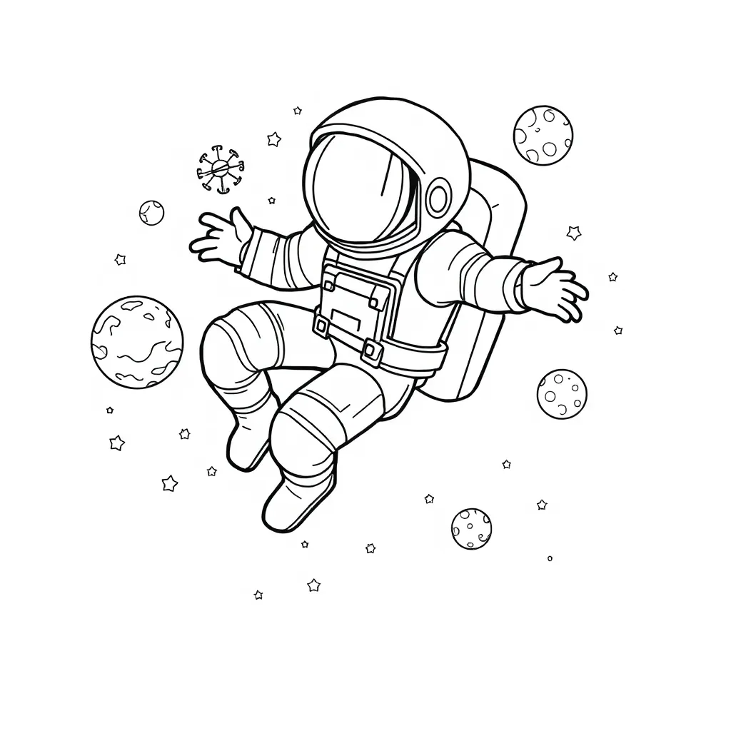 Astronaut coloring page