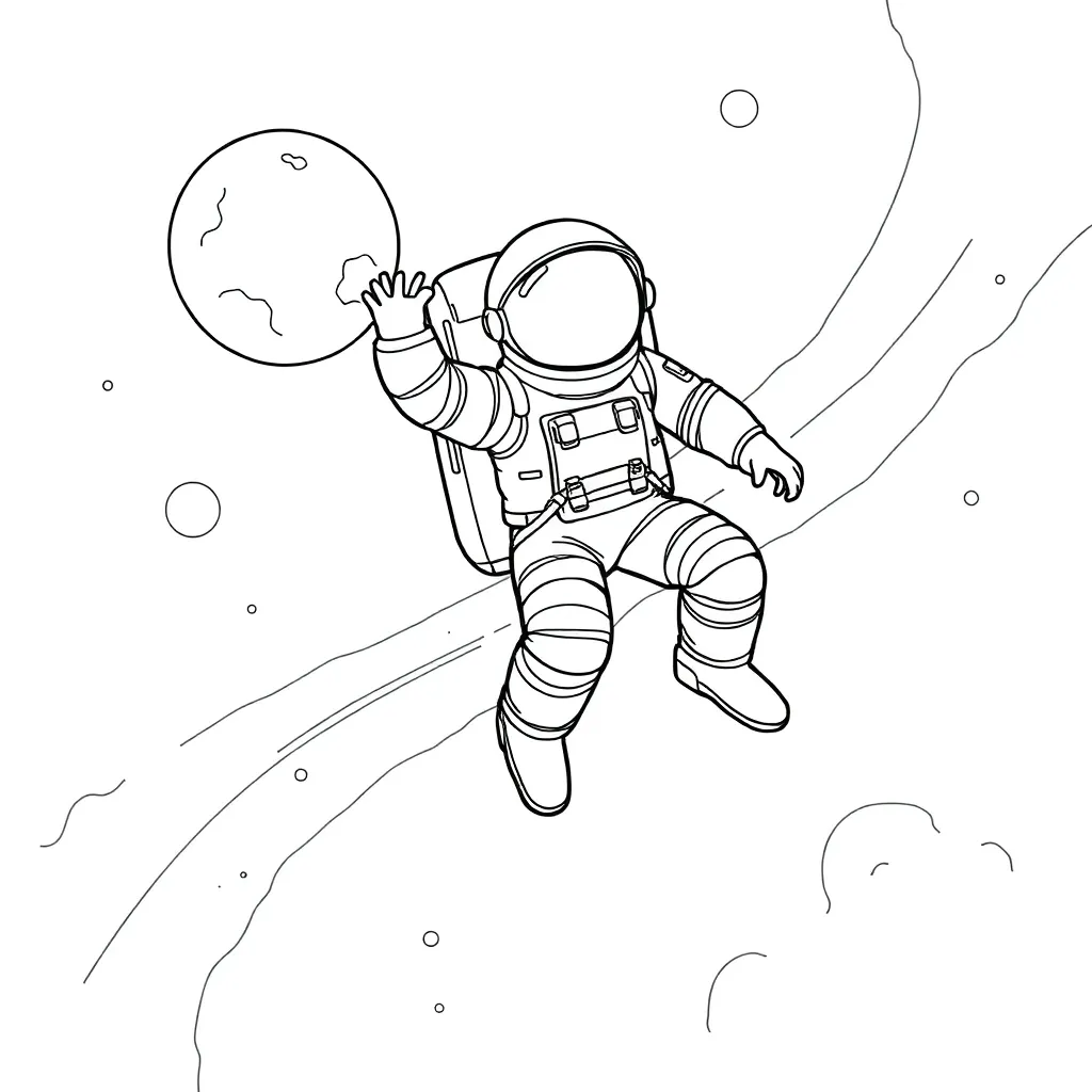 Astronaut coloring page