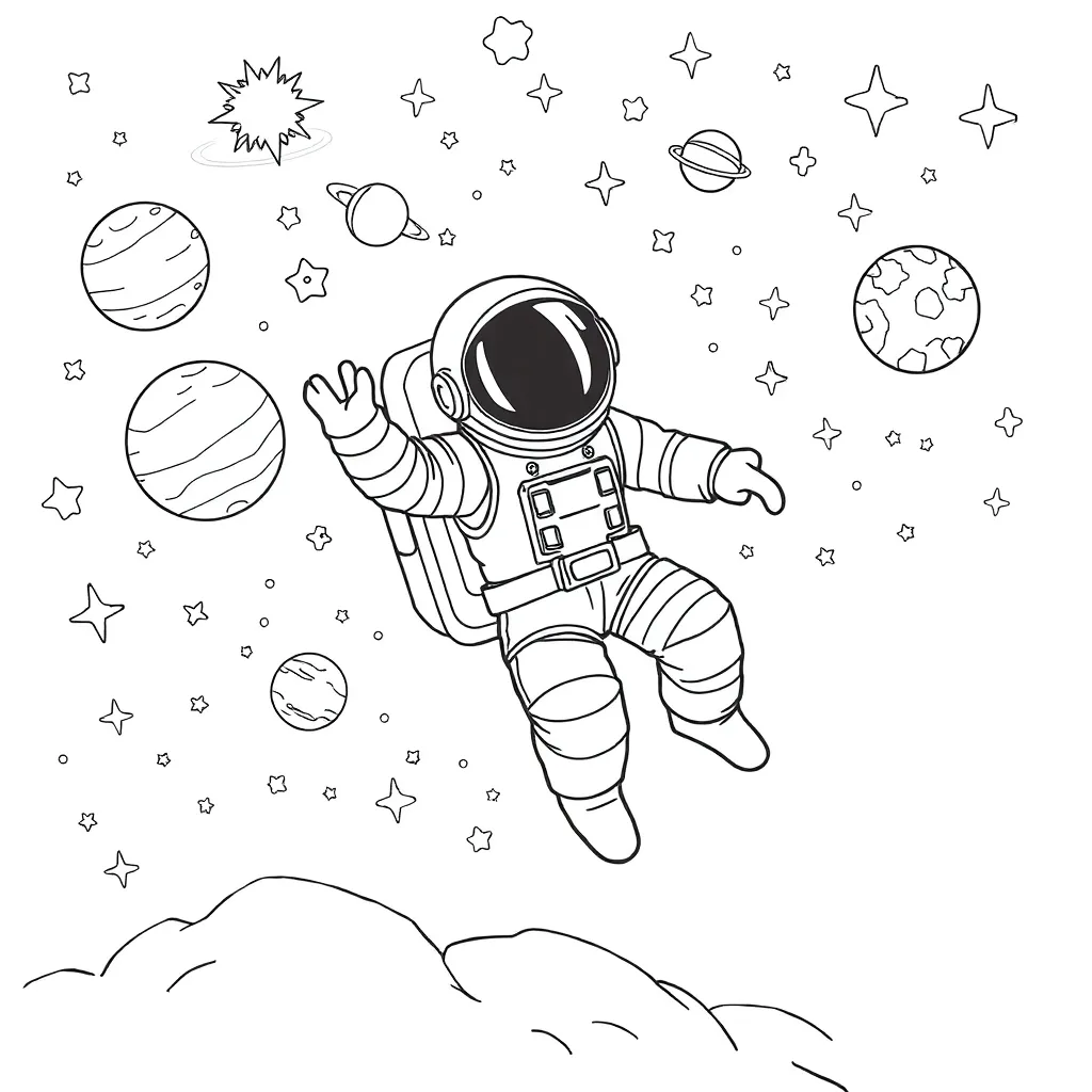 Astronaut coloring page