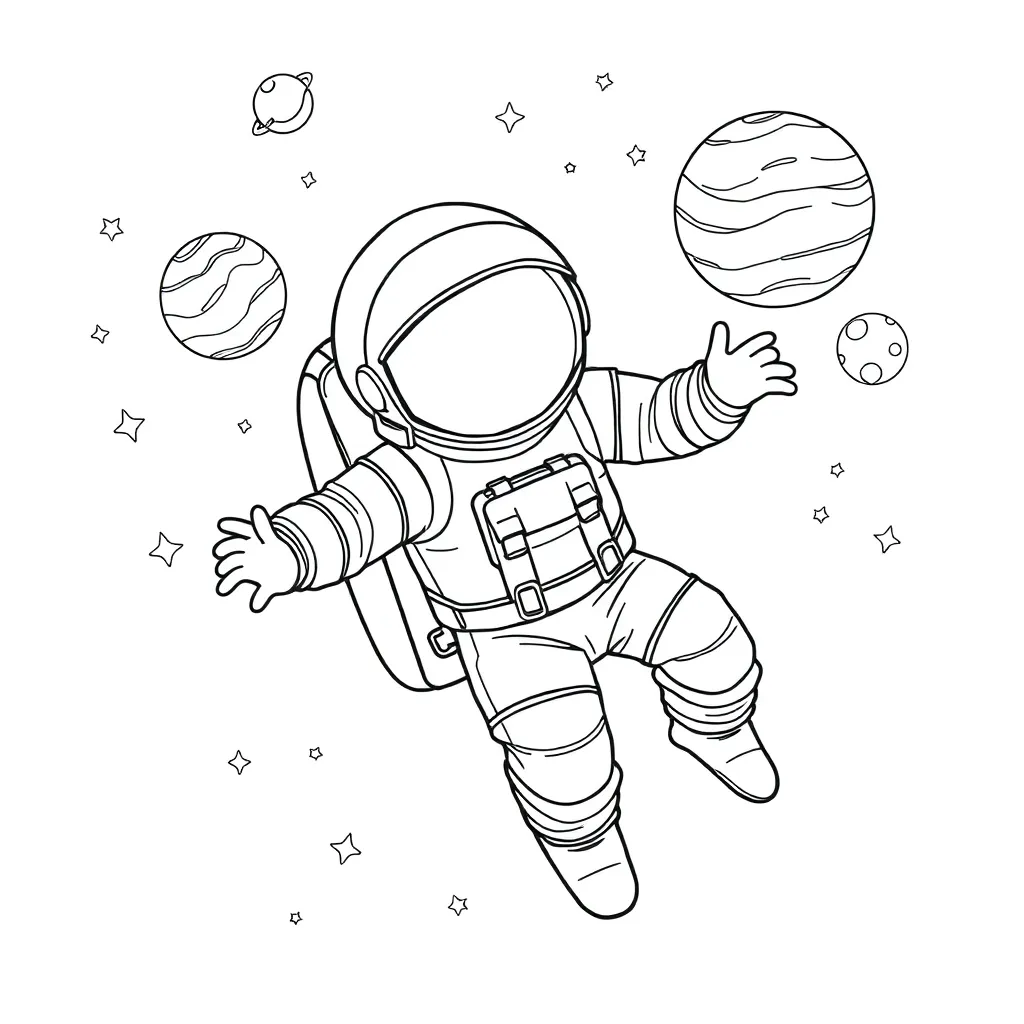 Astronaut coloring page