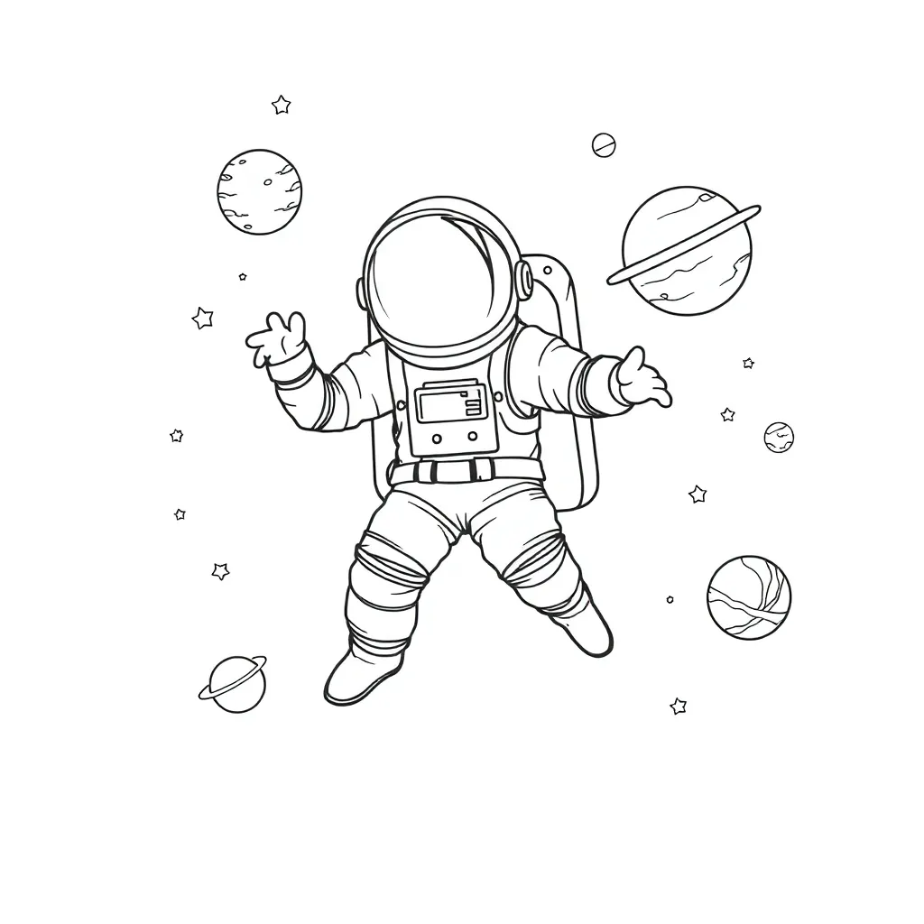Astronaut coloring page