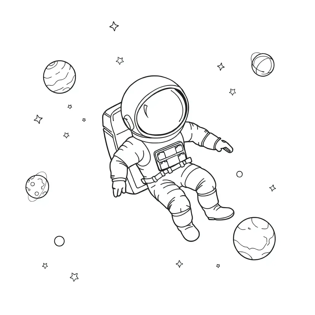 Astronaut coloring page