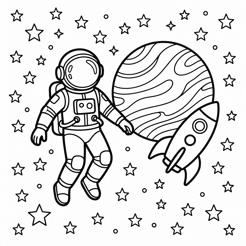 Astronaut coloring page