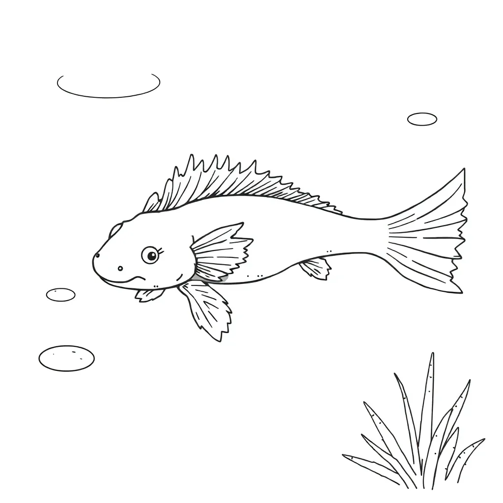Axolotl coloring page