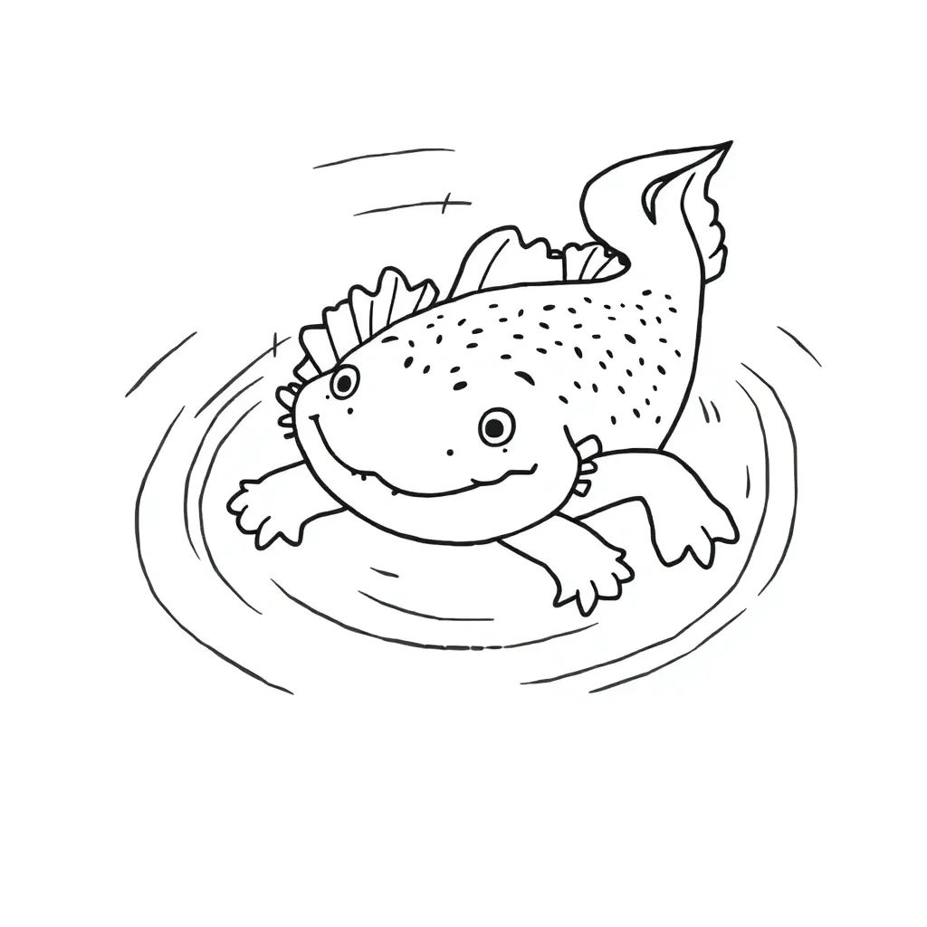 Axolotl coloring page