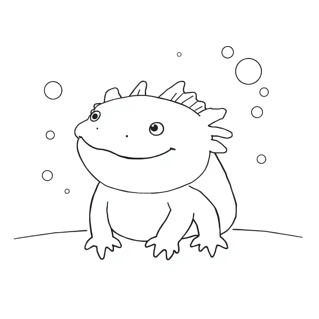 Axolotl coloring page