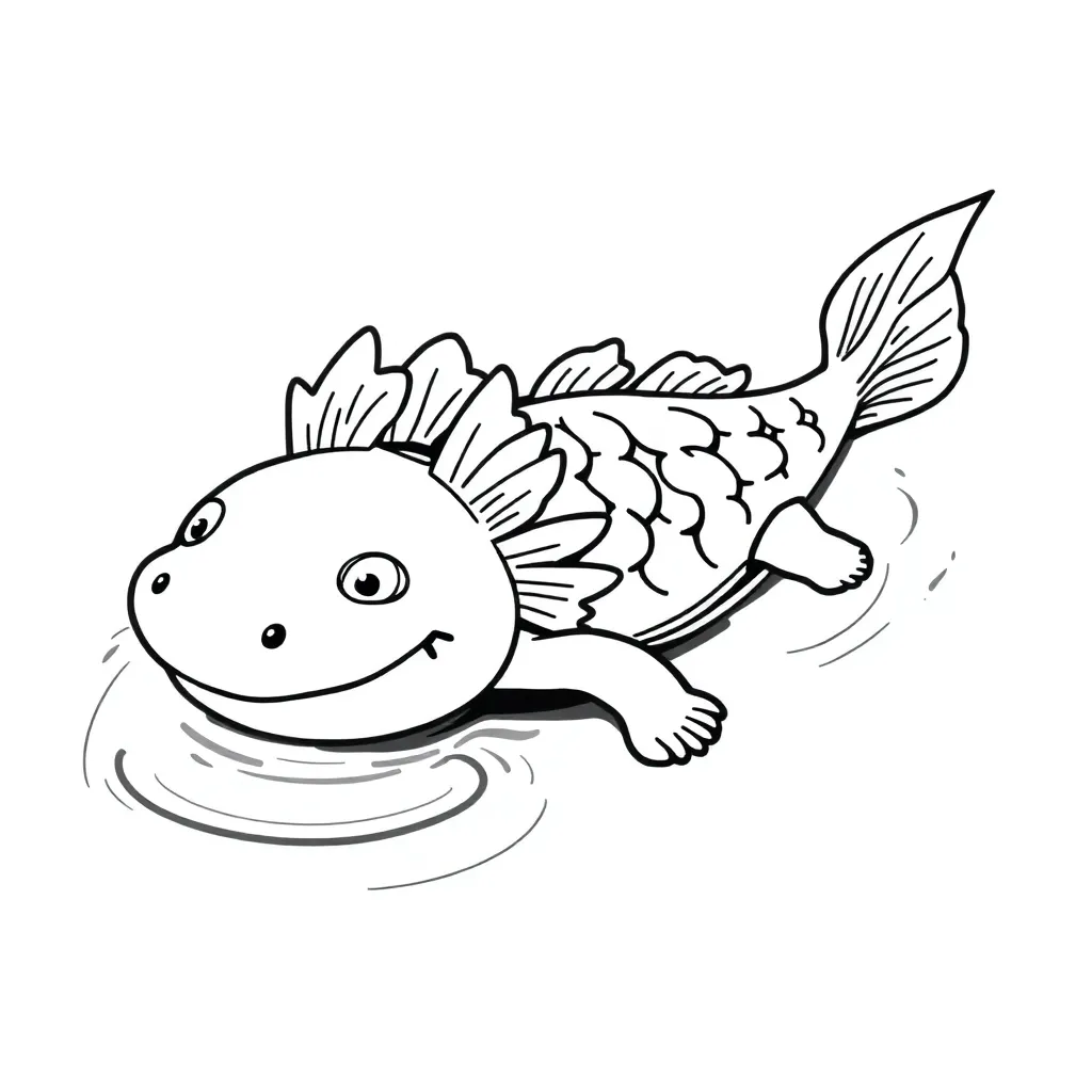 Axolotl coloring page