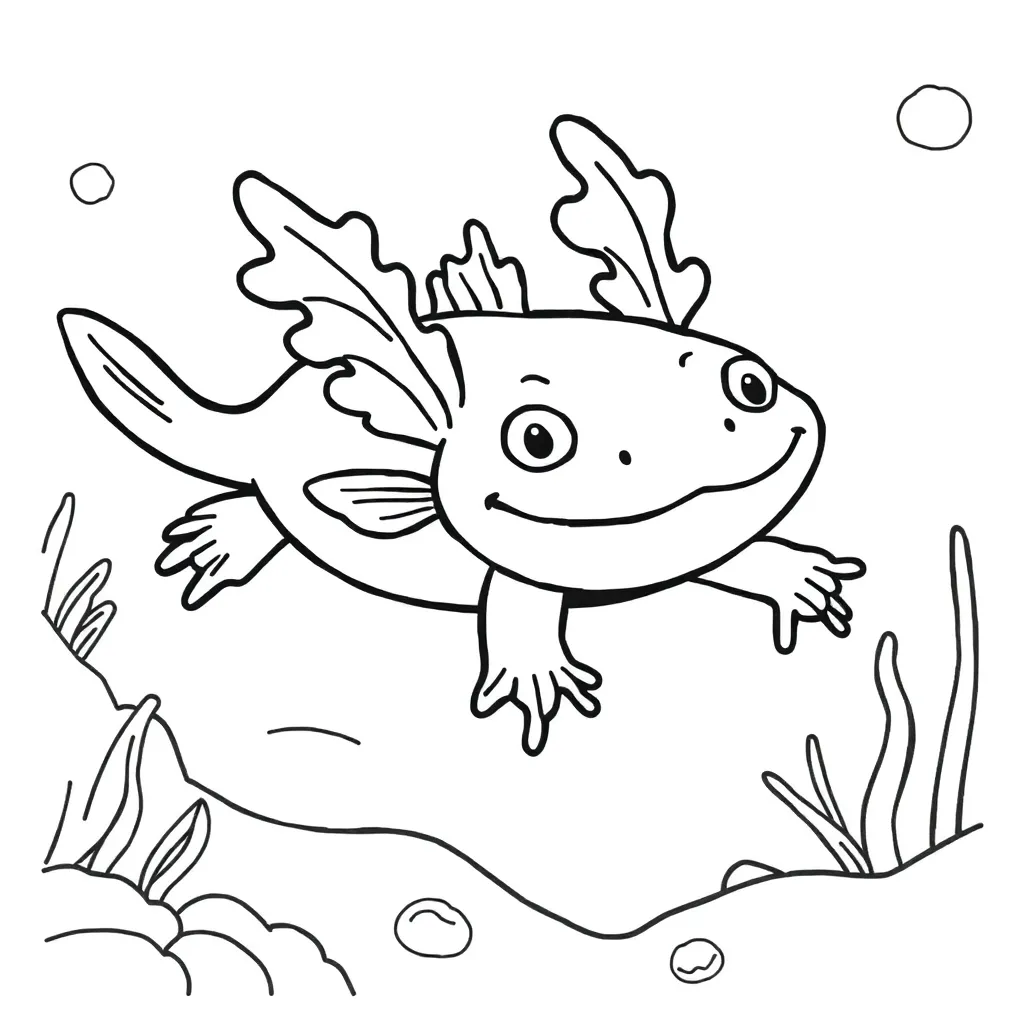 Axolotl coloring page