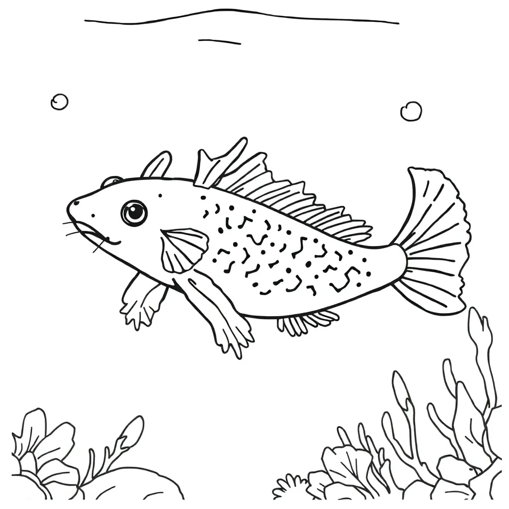 Axolotl coloring page