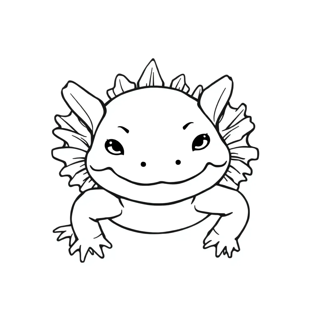 Axolotl coloring page