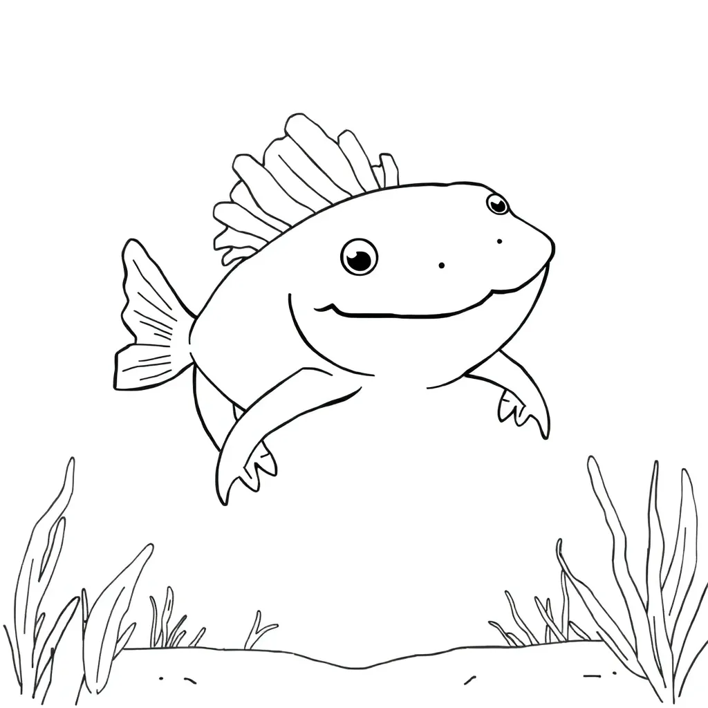 Axolotl coloring page