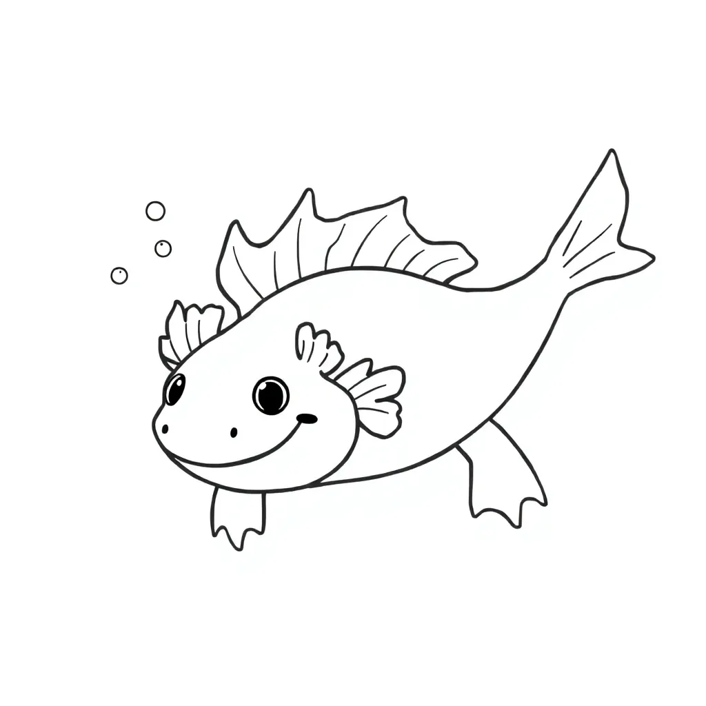 Axolotl coloring page