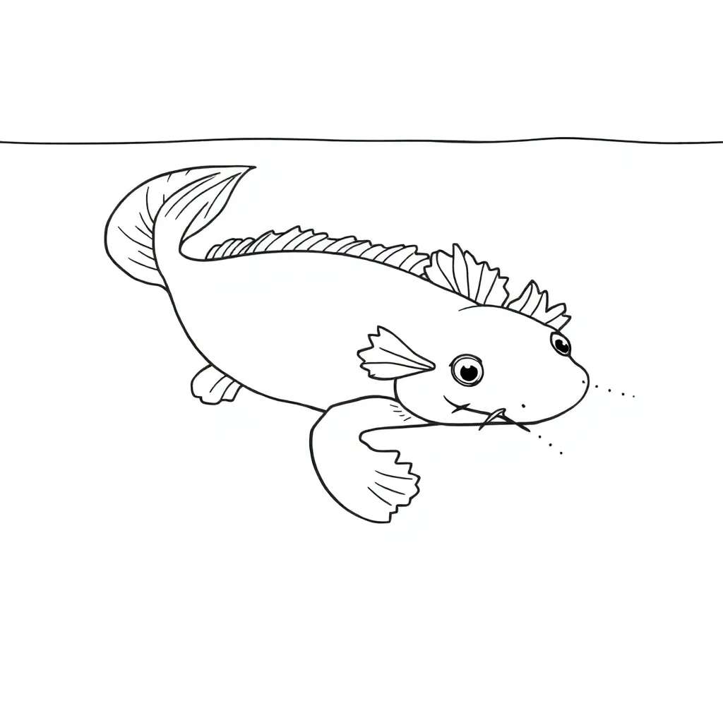 Axolotl coloring page