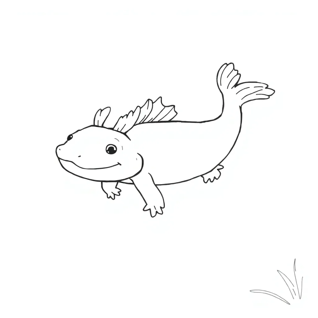 Axolotl coloring page