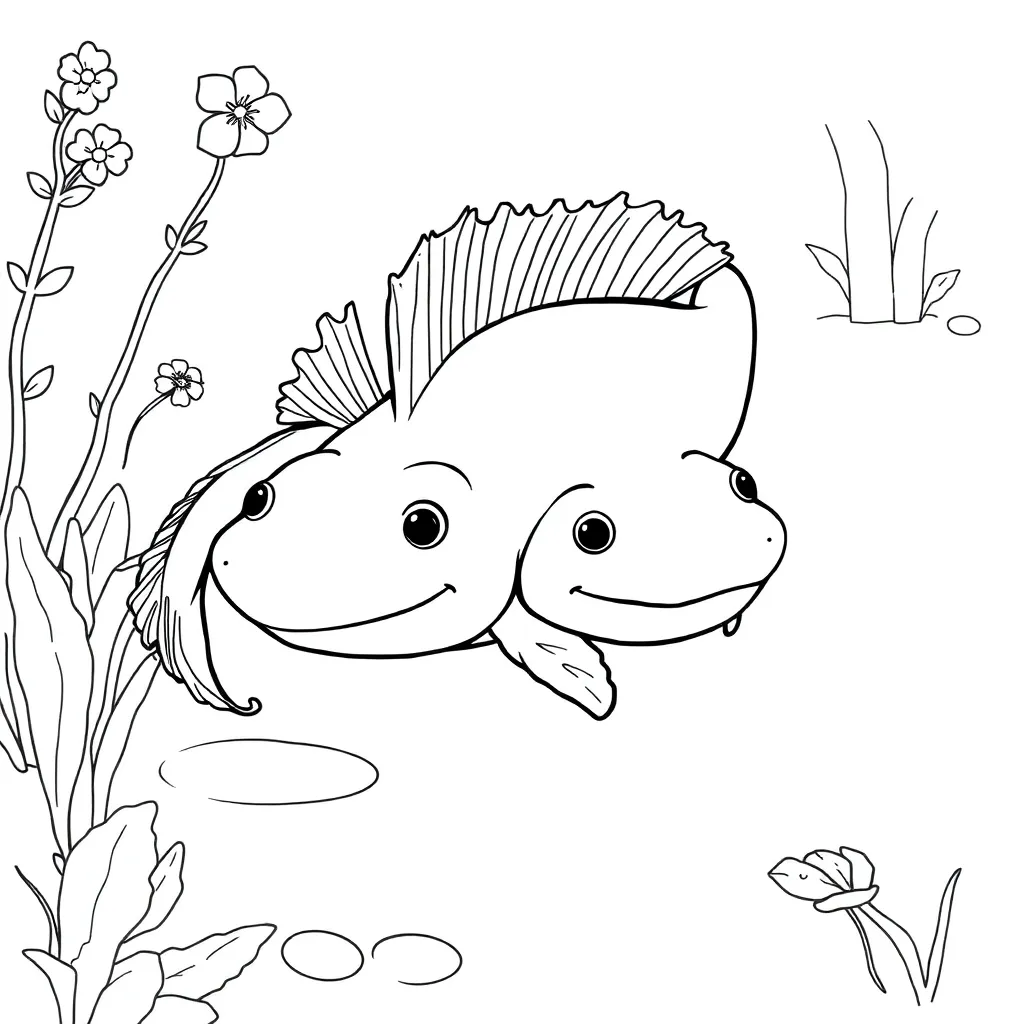 Axolotl coloring page
