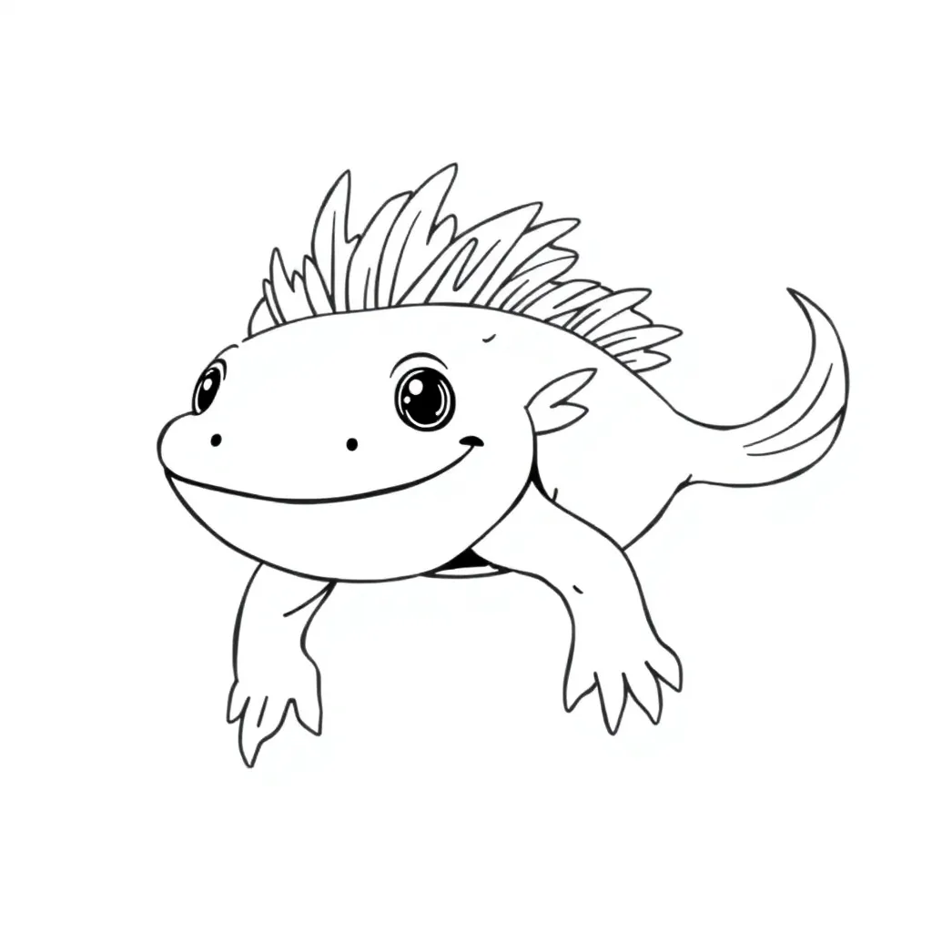 Axolotl coloring page