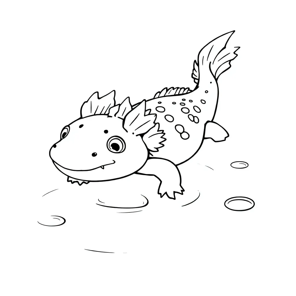Axolotl coloring page