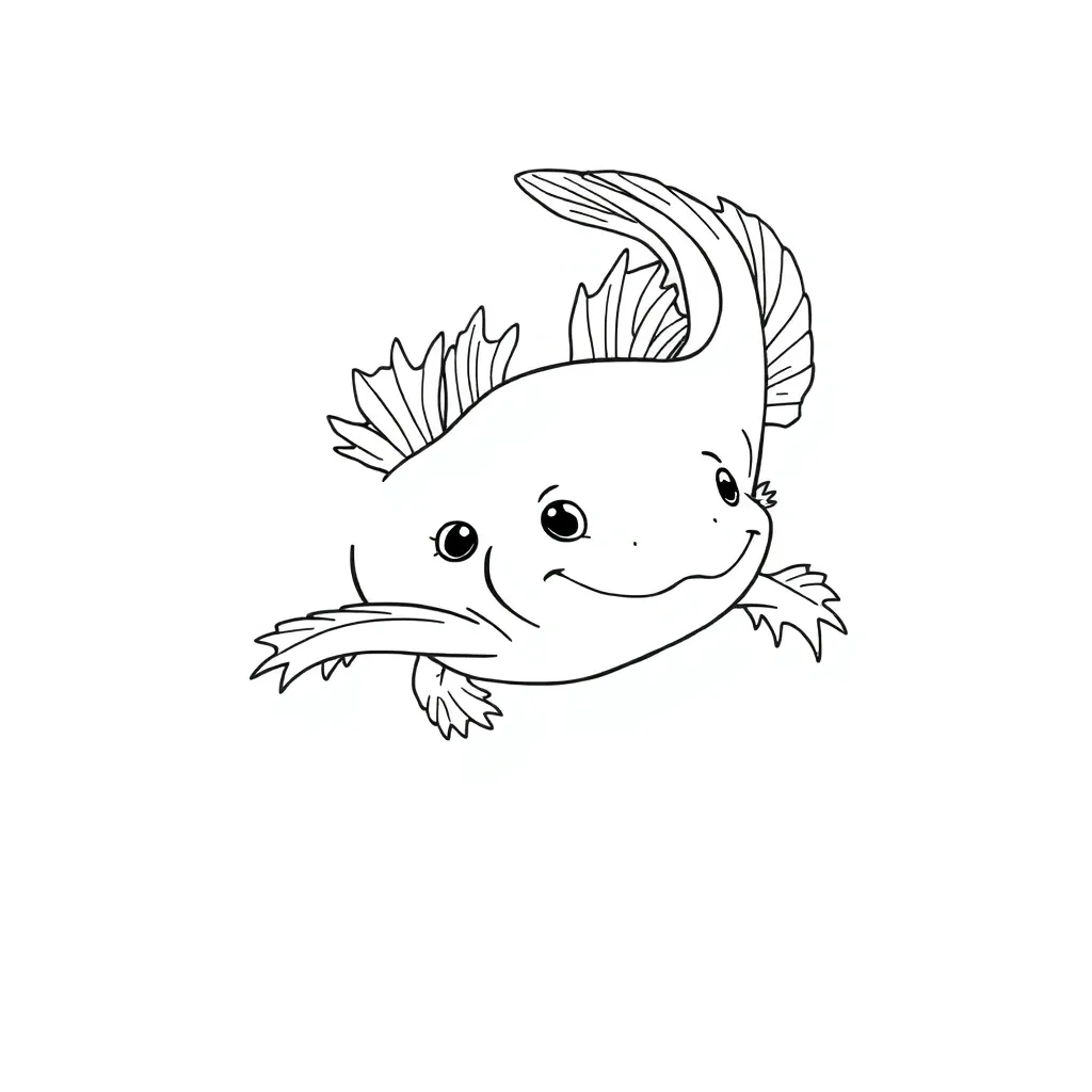 Axolotl coloring page