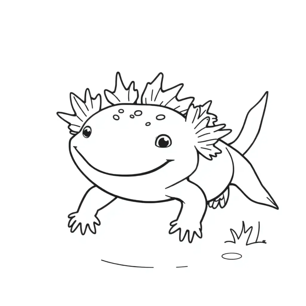 Axolotl coloring page